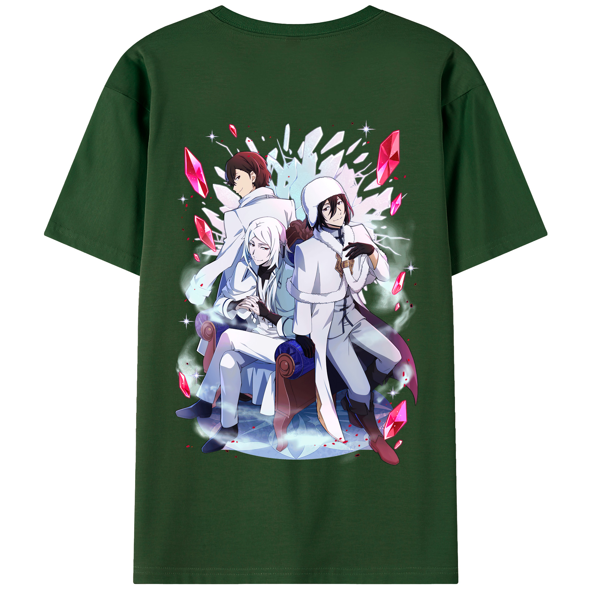 （画像用） 文豪ストレイドッグス Bungo Stray Dogs 綿100％半袖Tシャツ（背面プリント）